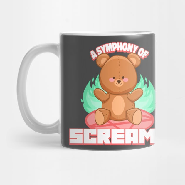 A Symphony Of Screams Death Metal Teddy Bear by Tip Top Tee's